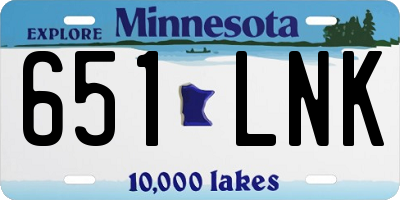 MN license plate 651LNK