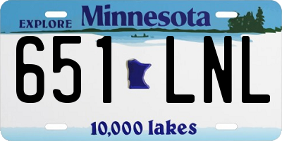 MN license plate 651LNL