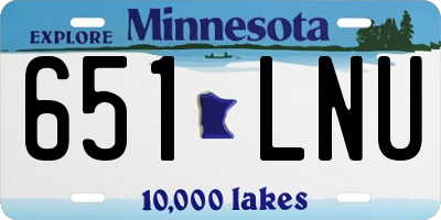 MN license plate 651LNU