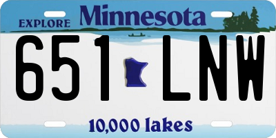 MN license plate 651LNW