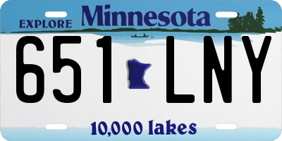 MN license plate 651LNY