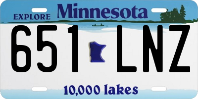 MN license plate 651LNZ