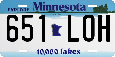 MN license plate 651LOH