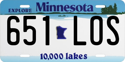 MN license plate 651LOS