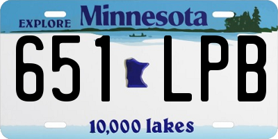 MN license plate 651LPB