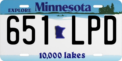 MN license plate 651LPD