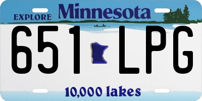 MN license plate 651LPG