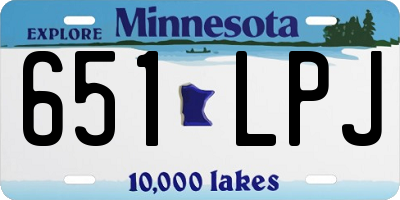 MN license plate 651LPJ
