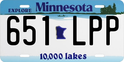 MN license plate 651LPP