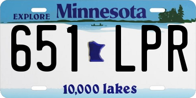 MN license plate 651LPR