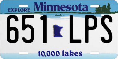 MN license plate 651LPS
