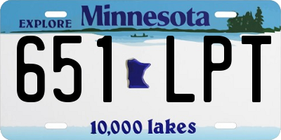 MN license plate 651LPT