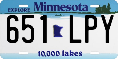 MN license plate 651LPY