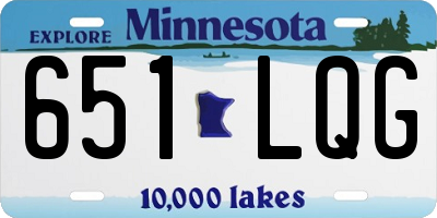 MN license plate 651LQG