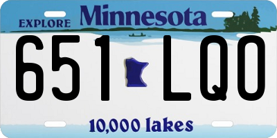 MN license plate 651LQO
