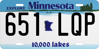 MN license plate 651LQP