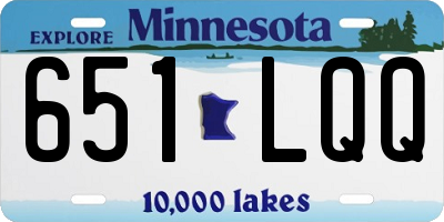MN license plate 651LQQ