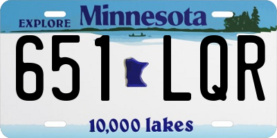 MN license plate 651LQR