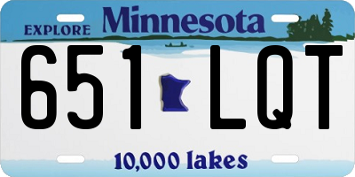 MN license plate 651LQT
