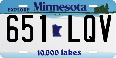 MN license plate 651LQV