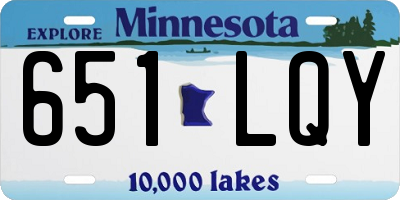 MN license plate 651LQY