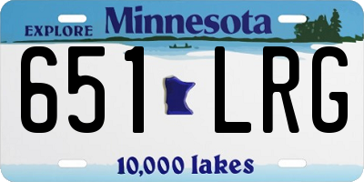 MN license plate 651LRG
