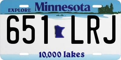 MN license plate 651LRJ