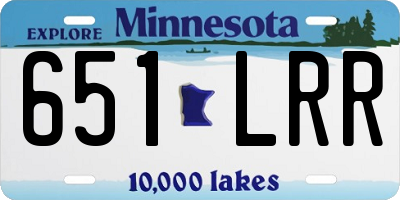 MN license plate 651LRR