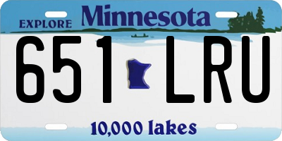 MN license plate 651LRU