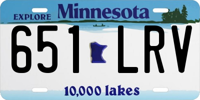 MN license plate 651LRV
