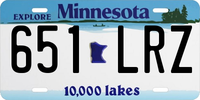 MN license plate 651LRZ
