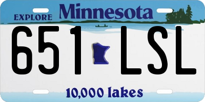 MN license plate 651LSL