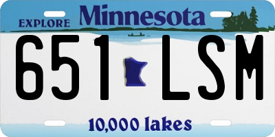 MN license plate 651LSM