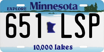 MN license plate 651LSP