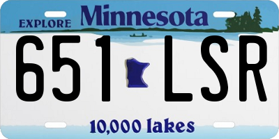 MN license plate 651LSR