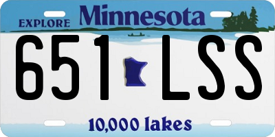 MN license plate 651LSS