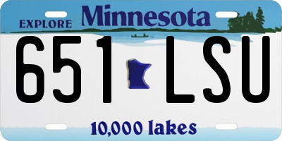 MN license plate 651LSU