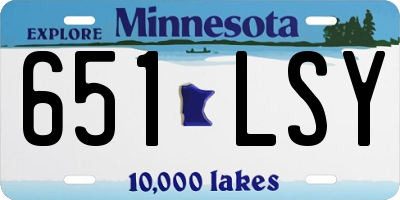 MN license plate 651LSY