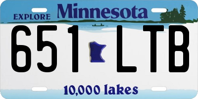 MN license plate 651LTB