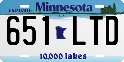 MN license plate 651LTD