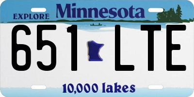 MN license plate 651LTE