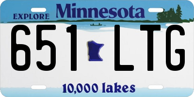 MN license plate 651LTG