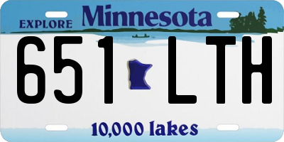 MN license plate 651LTH