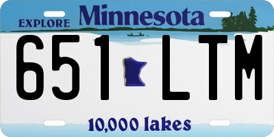 MN license plate 651LTM