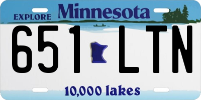 MN license plate 651LTN