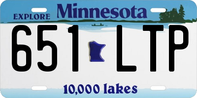 MN license plate 651LTP