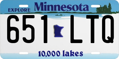 MN license plate 651LTQ
