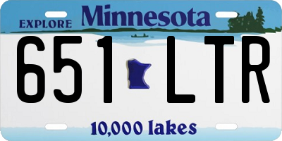 MN license plate 651LTR