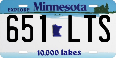MN license plate 651LTS
