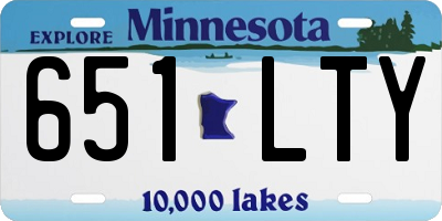 MN license plate 651LTY